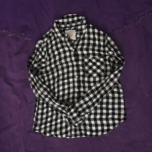 Black and White Flannel Shirt